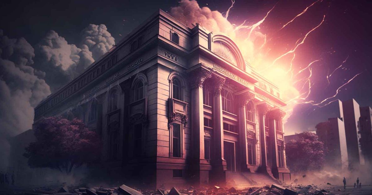 bank building explosion